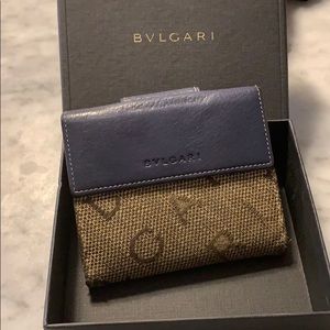 Bulgari Monogramed Compact/ Bifold Wallet